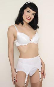 White Garter Belt with 6 straps