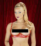 Rimba Shelf Bra Black Red