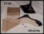 STAR BLACK FOOT NYLON STOCKINGS FANCY HEEL.